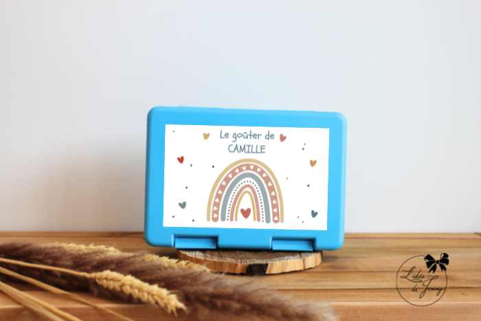 Boîte à goûter personnalisable – Arc en ciel – Image 5