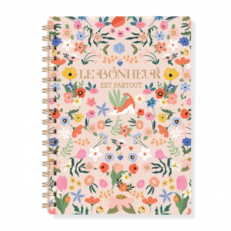 Carnet de notes A5 à spirale – Le bonheur est partout