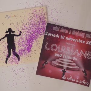 Carte anniversaire enfant sur le thème DISCO