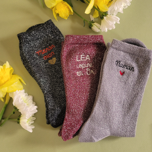 Chaussettes brodées