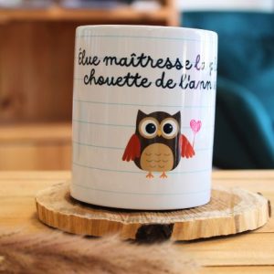 Mug “Maîtresse la plus chouette”