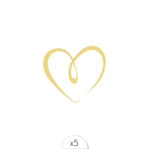 Coeur doré x5