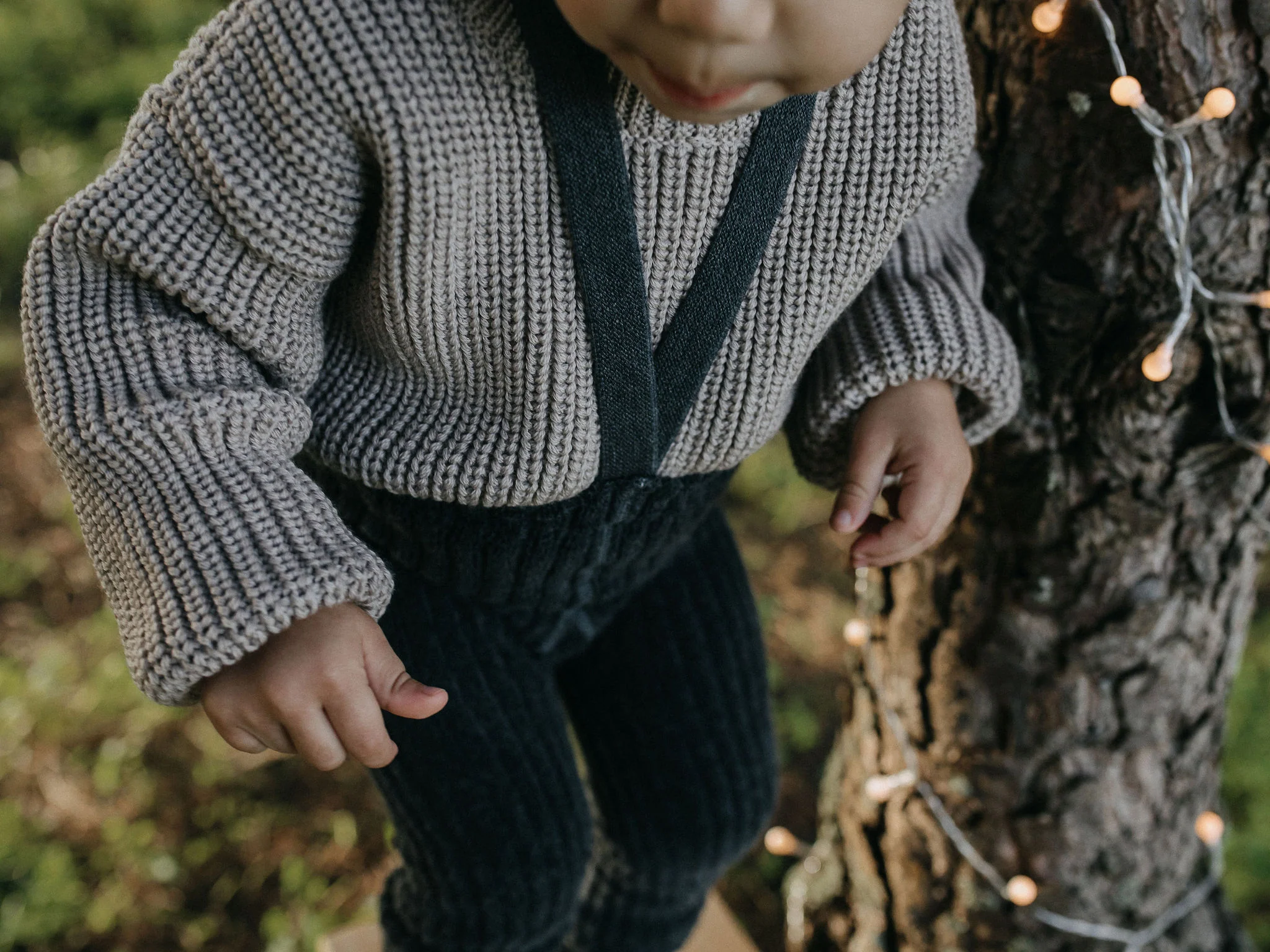 Collant à bretelles Granny sans pieds / Dark grey – Image 2