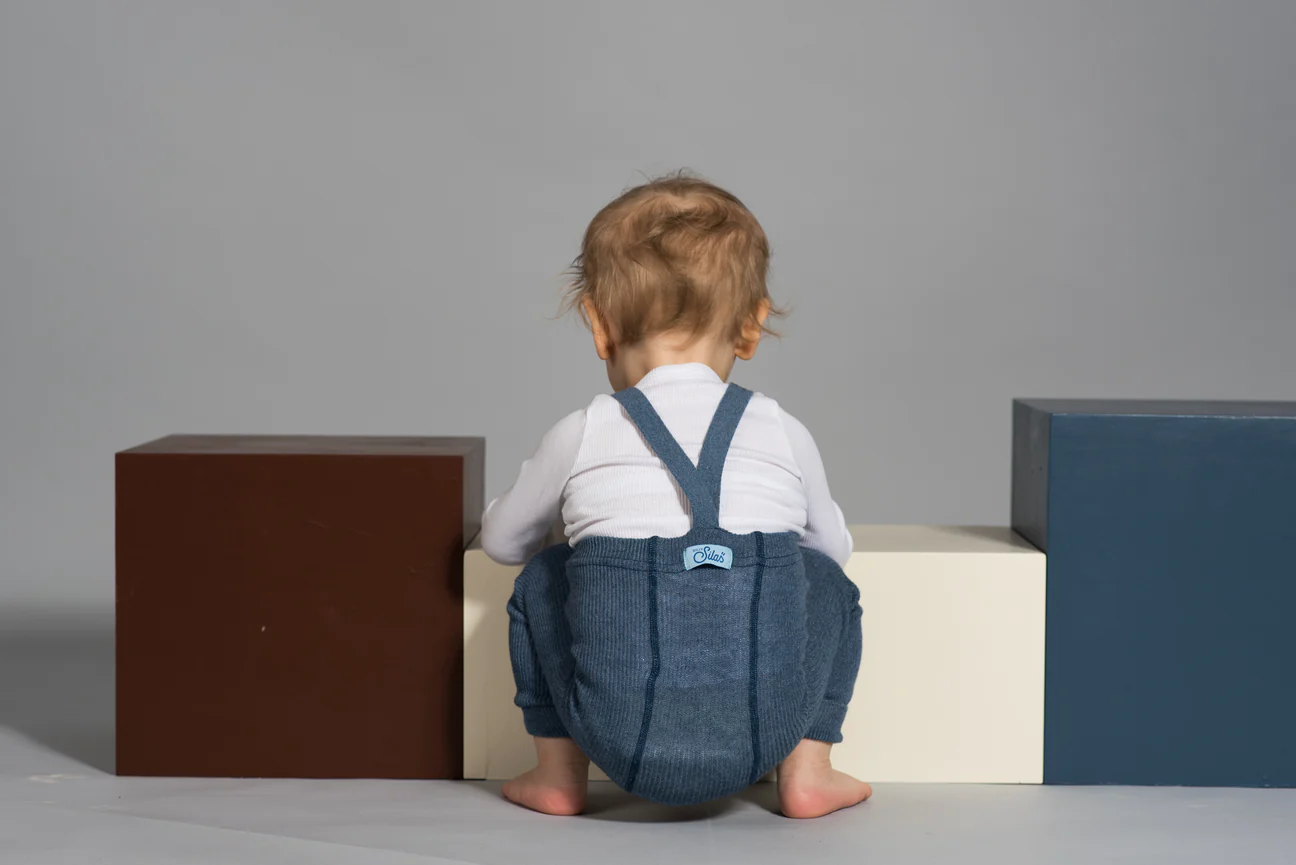 Collant à bretelles sans pieds / Steel blue – Image 3