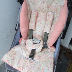 Kit confort poussette molletonné + cache-sangles vrai tissu LIBERTY of LONDON