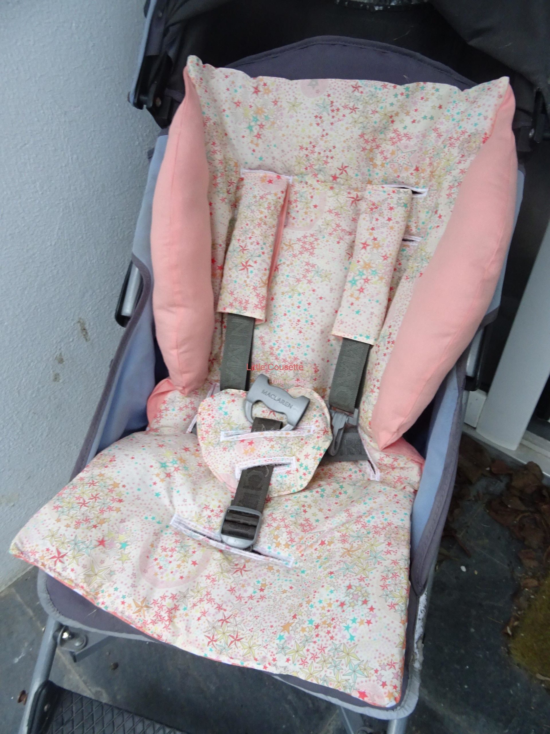 Kit confort poussette molletonné + cache-sangles vrai tissu LIBERTY of LONDON