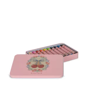 Crayons de couleur pastel / Cerise
