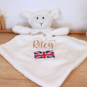 Doudou Pochette Personnalisé – Mouton Blanc