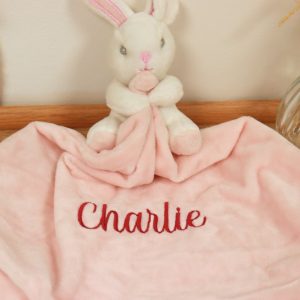 Doudou Pochette Personnalisé – Rose