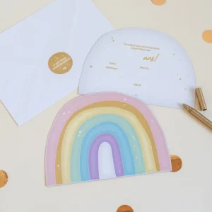 Faire-part Anniversaire RAINBOW (x5)