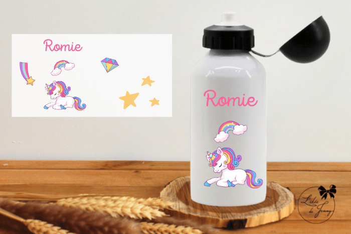 Gourde de sport isotherme personnalisée – Licorne