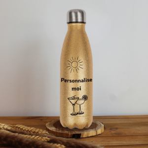Gourde isotherme à paillettes personnalisable
