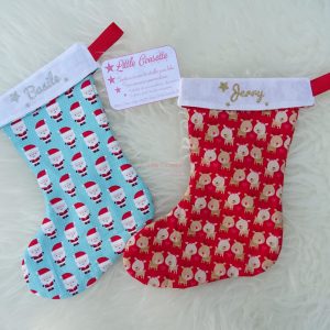 Botte ou chaussette de Noël personnalisée prénom