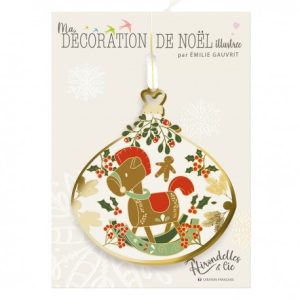 Décoration de Noël à suspendre (10cm) – Belle nuit de Noël (cheval)