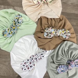 Bonnet esprit turban bébé fille