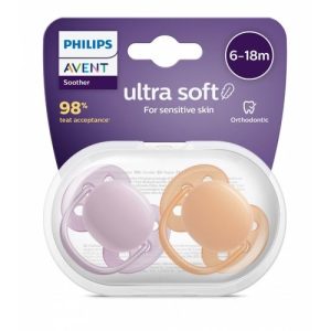 Philips Avent Sucette Ultra Soft 6-18mois Mauve