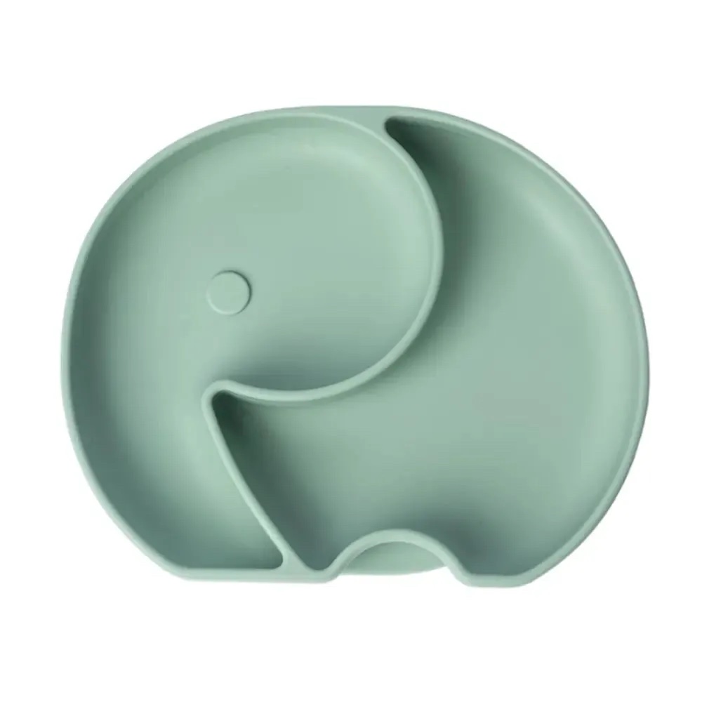 Assiette bébé en Silicone avec Ventouse – (4 Mois+) Éléphant YUMMY – Image 2