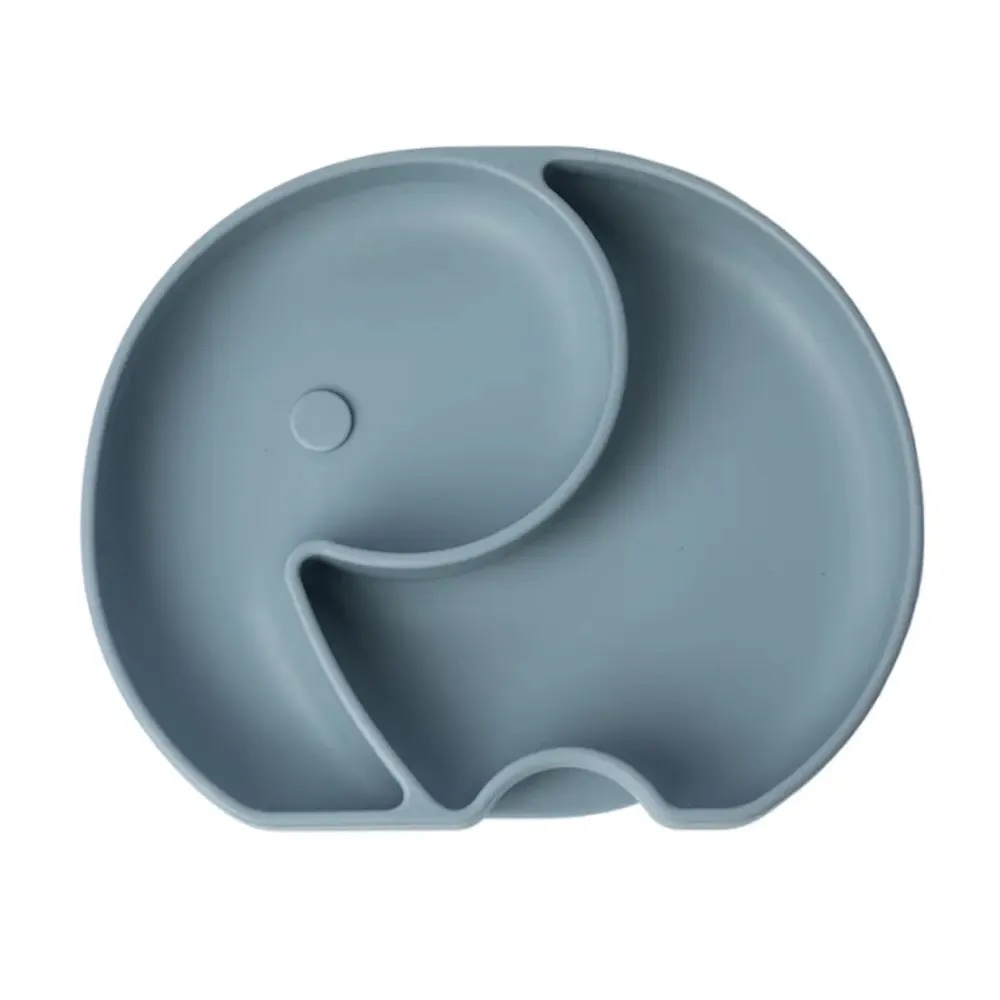 Assiette bébé en Silicone avec Ventouse – (4 Mois+) Éléphant YUMMY – Image 4