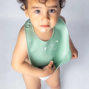 YUMMY Bavoir en Silicone avec Poche 4M+