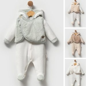 Bebelinna grenouillère en velour garçon 1678