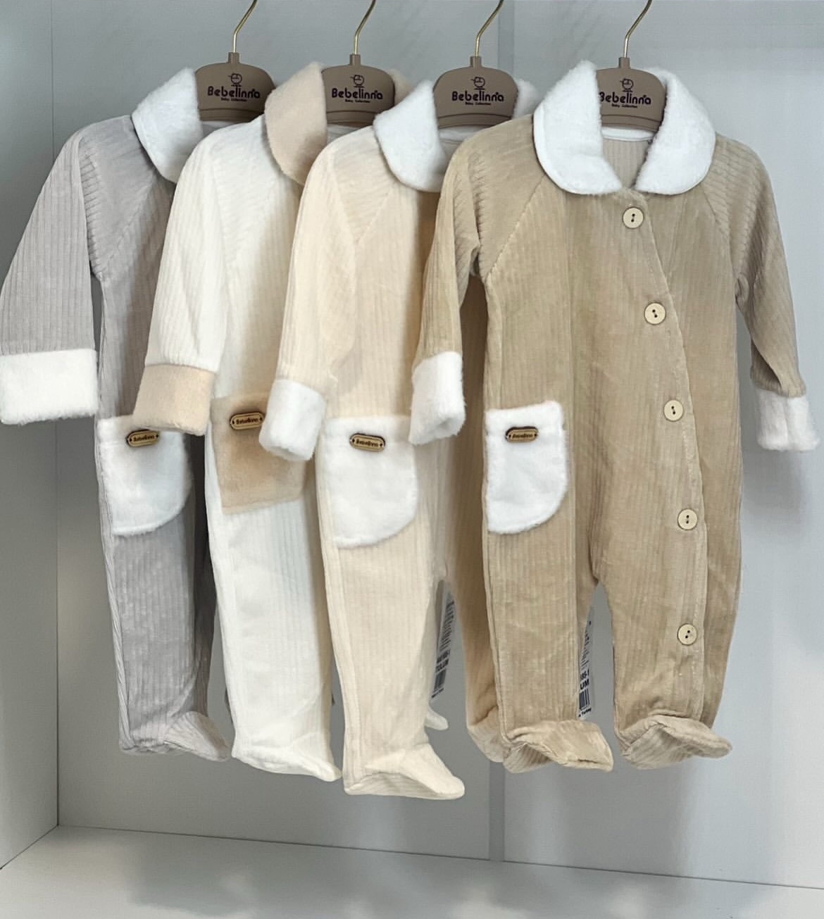 Bebelinna grenouillère combinaison en velour 1695