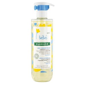Klorane – Gel lavant doux au Calendula apaisant – Bébé – Corps et cheveux – Peau normale 500 ml