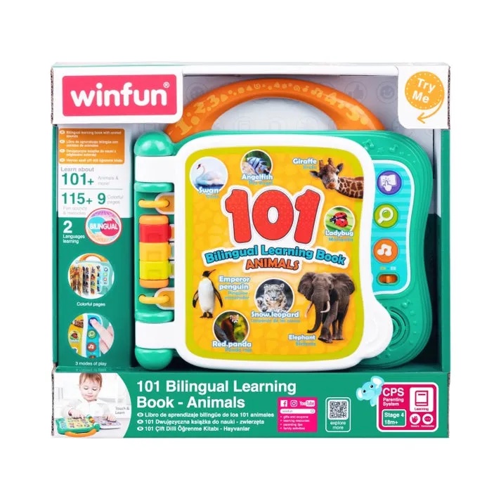 Winfun Livre d’apprentissage bilingue « 101 Animaux » 18m+