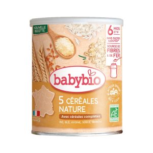 Babybio 5 Céréales Nature avec Céréales Complètes 220g