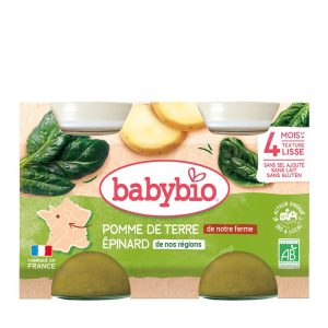 BABYBIO POMME DE TERRE EPINARD DE NOS REGION 4 MOIS+ 2X130 G