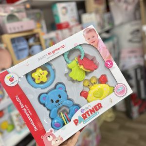 Baby partner hochets 4pcs en silicone