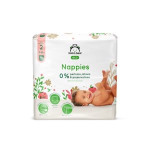 Mama Bear Couches bébé Écologiques Ultra Absorbantes Taille 2 (3-6 kg) 30 couches