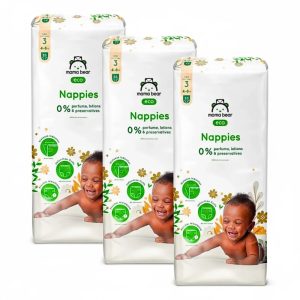 Mama Bear Couches bébé Écologiques Ultra Absorbantes Taille 3 (4-8 kg) 52 couches