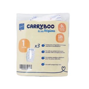Carryboo Couches Petit Format Taille 1 (2-5kg) – 3 Unités