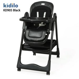Chaise haute Premium en Noir Kd905 – kidilo