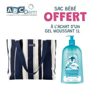 Offre : Bioderma ABCDerm Gel Moussant Nettoyant Doux 1L = Sac Offert!