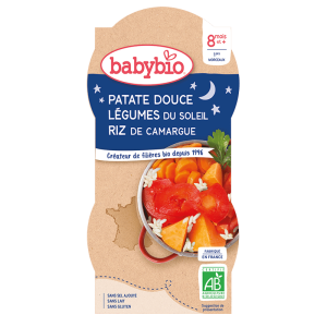 Bol BabyBio Patate Douce Légumes Du Soleil Riz De Camargue 8mois+