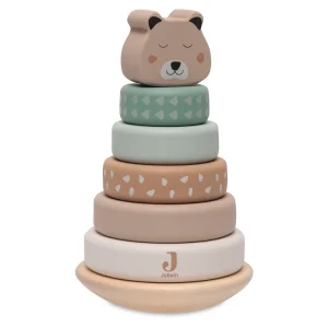 Anneaux à empiler ours en bois / Jambo
