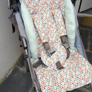 Habillage de poussette quadruple + protège barre molletonné