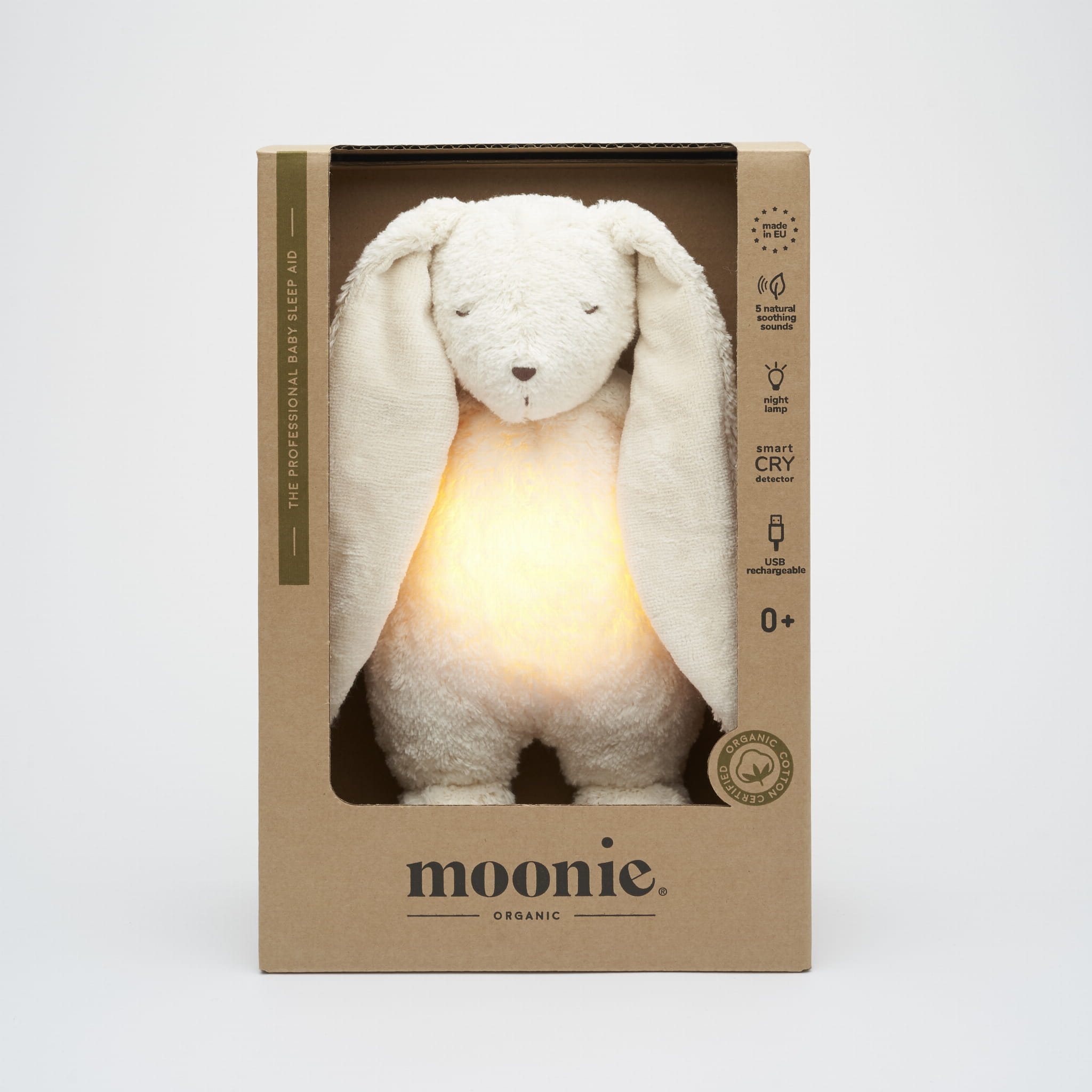 Veilleuse peluche lapin Moonie / Blanc – Image 2