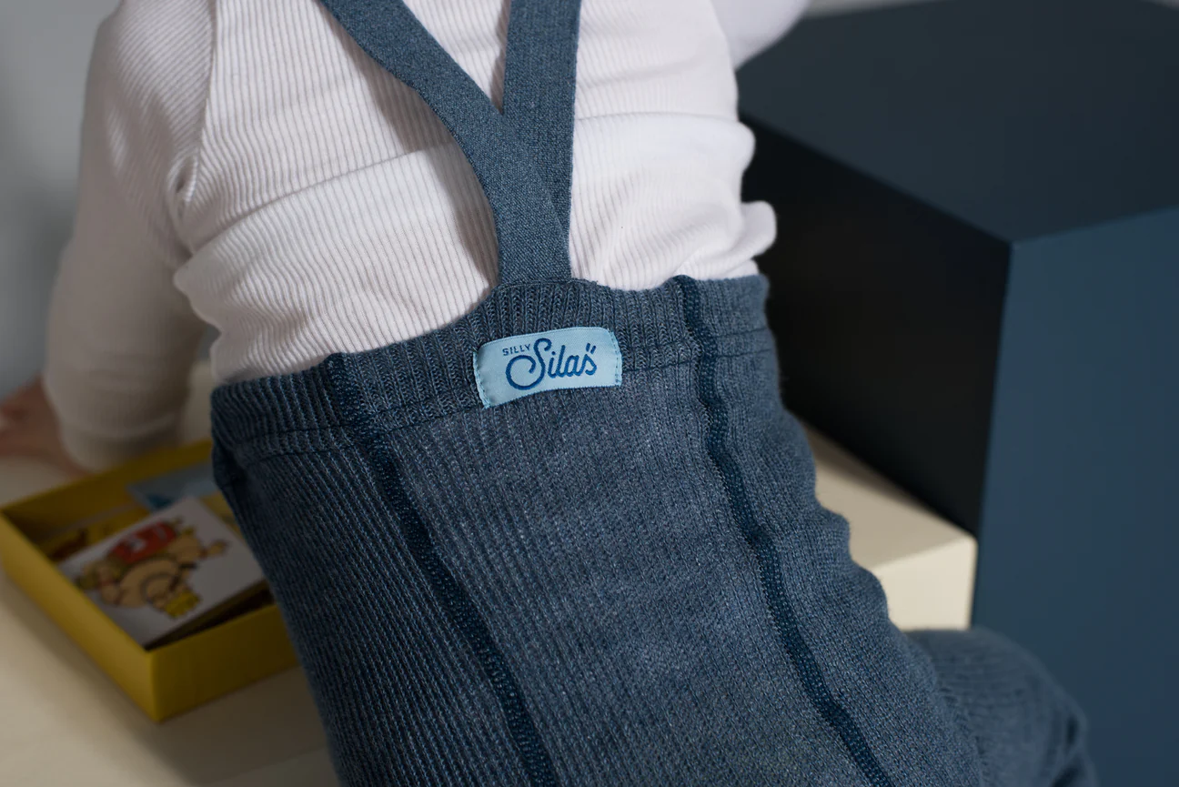 Collant à bretelles sans pieds / Steel blue – Image 4