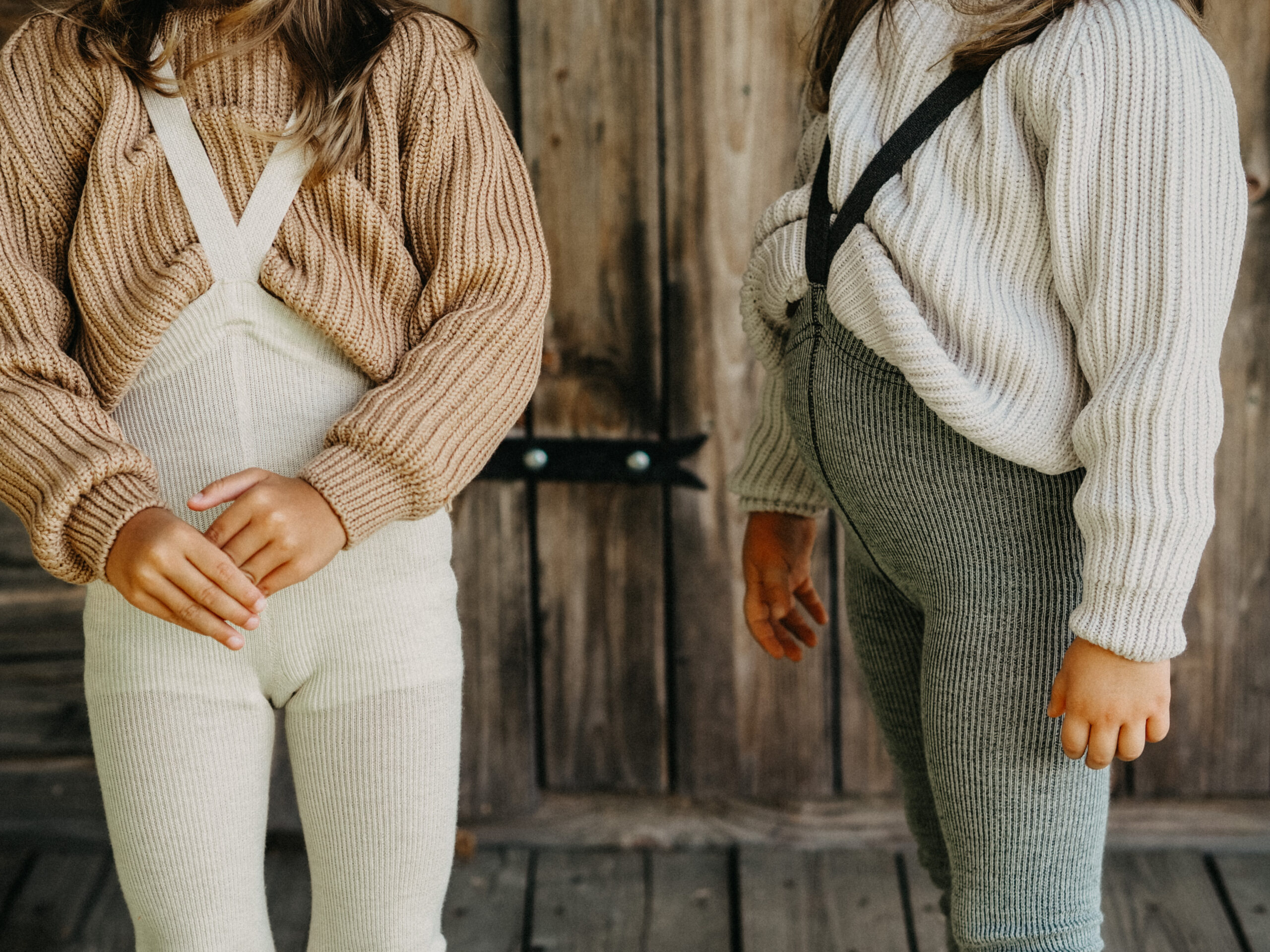 Collant à bretelles Merino Wool sans pieds / Granite grey – Image 4