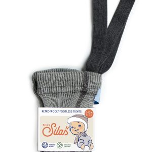 Collant à bretelles Merino Wool sans pieds / Granite grey