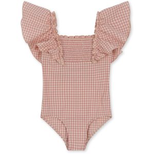 Maillot de bain 1 pièce / Vichy rose poudré