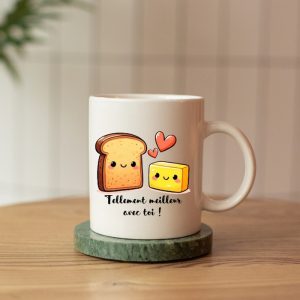 Mug humoristique pour couples – Pain & Beurre