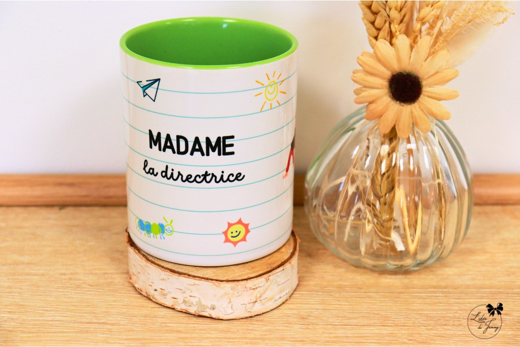 Mug personnalisé directrice, maîtresse…