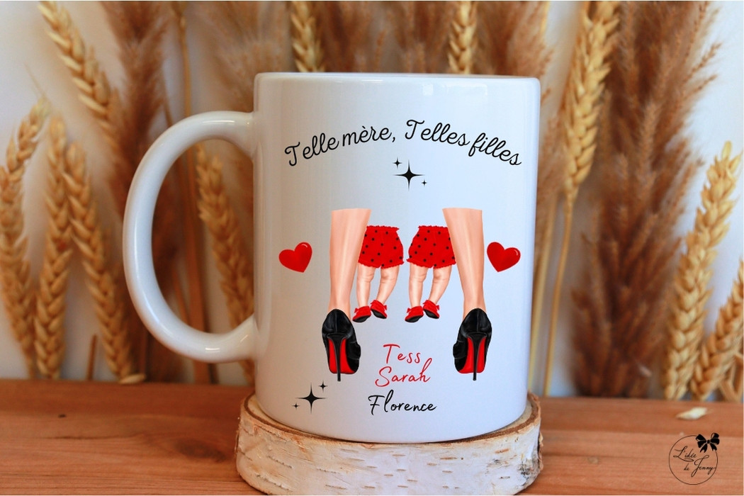 Mug fête des mères personnalisé – Telle mère telle fille – Image 2
