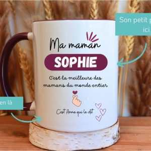 Mug fête des mamans personnalisé –  La meilleure du monde