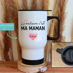 Mug isotherme personnalisé pour Maman – la meilleure c’est ma maman