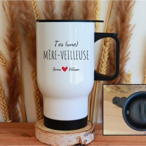 Mug Thermos Personnalisé pour Maman – Mère-veilleuse