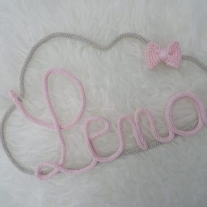 Nœud en tricot-couleur de votre choix